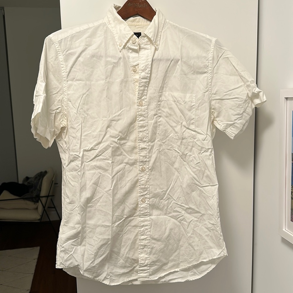 J. Crew - White Short Sleeve Button Down - Picture 1 of 3